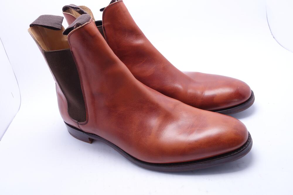 New & Lingwood Chelsea Boots Mens Size 11.5 E Brown Leather Ankle England 4306